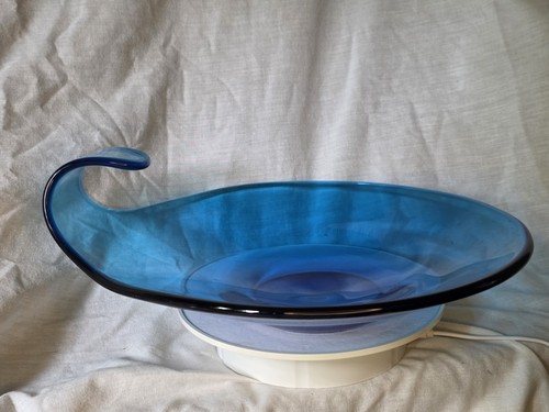 Large blue art - large, glass