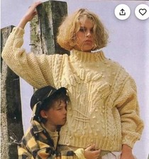 Vintage Hand Knitted Aran