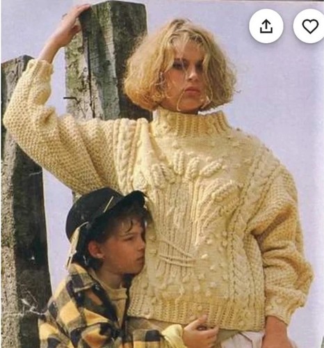Vintage hand knitted aran - hand,