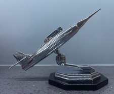 Chrome Jet Fighter Plane Table Lighter