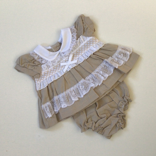 Baby girls smocked linen - , dress