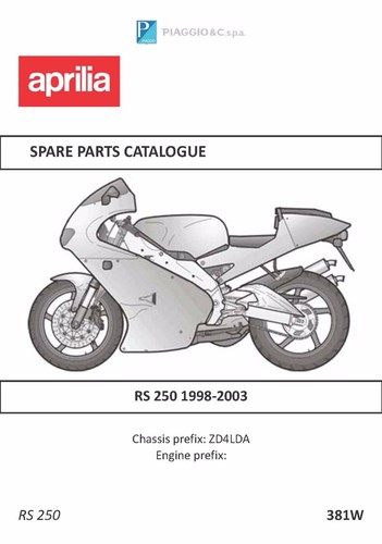 Aprilia parts manual book