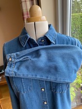 Ladies vintage denim button through dress