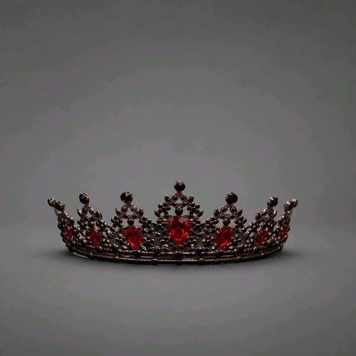 Gothic red crystal tiara - gothic,