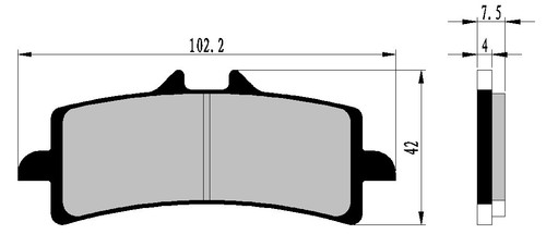 Front brake pads triumph - front,