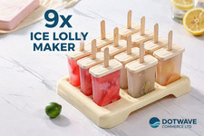9x Ice Lolly Cream Maker Mold