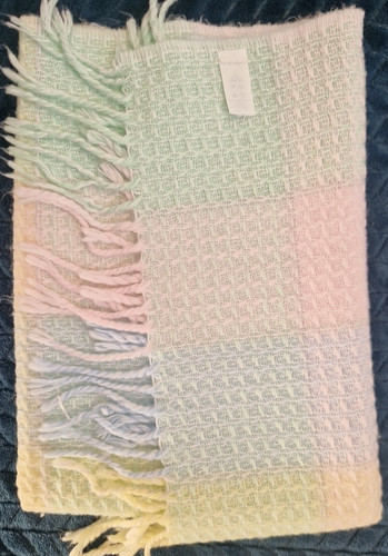 Vintage pram blanket - vintage, fringe