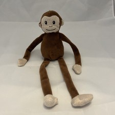 Nature Planet Brown Monkey Soft Toy Plush Chimp Ape Long Legs 12 Inches Long 