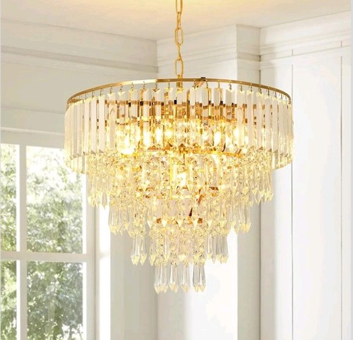 Modern gold crystal chandelier - modern,