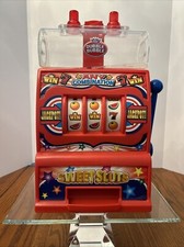 Red Gumball Slot Machine w/Jackpot Sound Flashing Lights Coin Operated OOB WORKS