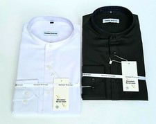 MENS GRANDAD COLLARLESS LONG SL FORMAL CASUAL DRESS PARTY SHIRT FROM £10.99 (501