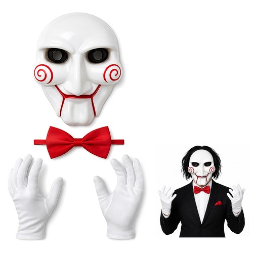 Scary puppet mask bow tie - puppet,