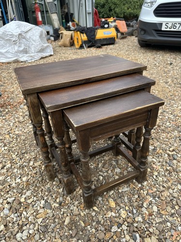 Oak nesting tables solid wood - nesting,