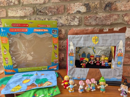 Wooden puppet theatre set - wooden,