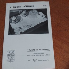 1970s Briggs original Transfer + instructions: A105 'Tulips in Richelieu'