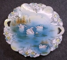 ANTIQUE RS PRUSSIA CAKE PLATE