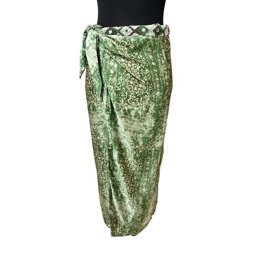 Zara green printed beaded - zara,
