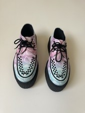 TUK Hello Kitty Creeper Platform Oxfords Lace Up Shoes| Blue Pink ~Women’s 9