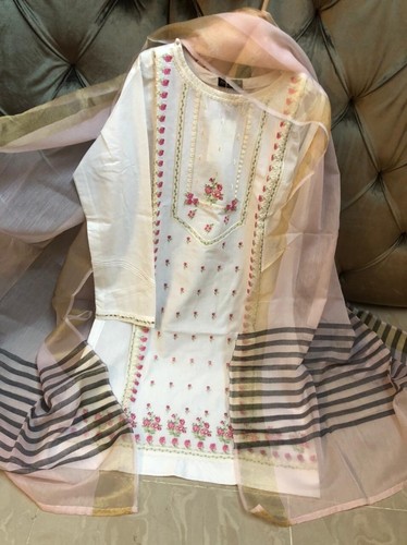 Agha noor embroidered cotton - agha,