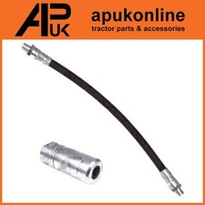 Grease Gun Tube Flexi & Coupler Hoses M10 30cm for Ford New Holland JCB Tractor