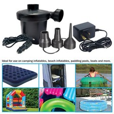 12V Car Auto AC/DC Mains Electric Air Pump Inflator Air Bed Mattress Boat