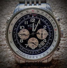 Mens Rotary Chronospeed Stainless Steel Watch GB03351/05 Waterproof