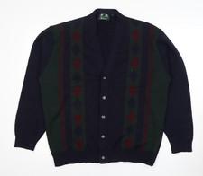 Wolsey Men's Multicoloured XL Cardigan with Argyle Pattern