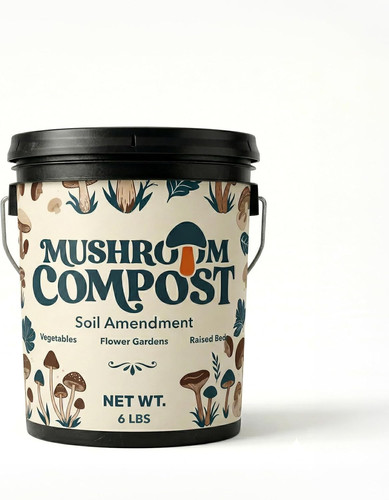 Mushroom soil compost pail - mushroom,