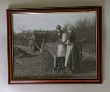 Frank Meadow Sutcliffe Milk Maid, Ewe Cote Whitby   H31 W40cm Framed Print c1900