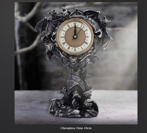 Gothic vampire bat clock - gothic,