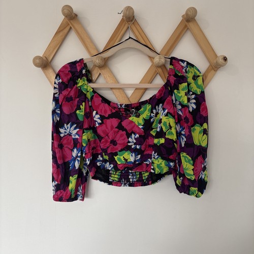 New bershka bright floral - new,