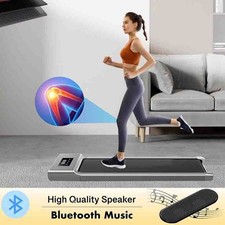 Under Desk Running Treadmill with Incline Remote Control Bluetooth Walking Home