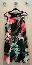Coast Women's Dress Midi Black Floral Sleeveless Royal Ascot ATTIRE