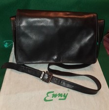 PRE-OWNED! VINTAGE! ENNY ~ BLACK SOFT LEATHER SHOULDER/CROSSBODY BAG & DUSTBAG