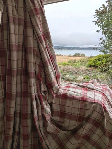 Huge long lined plaid door - long,