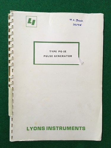 Lyons instruments 2e pulse - lyons, pg-2e