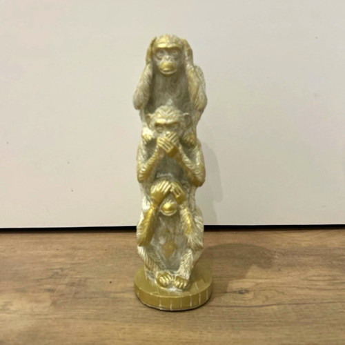 Three wise monkeys - three, resin