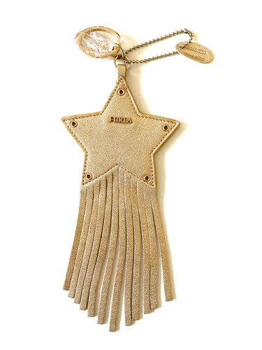 Furla gold leather fringe - gold, star