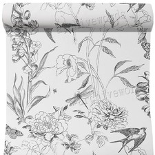 Black&White Floral Wallpaper