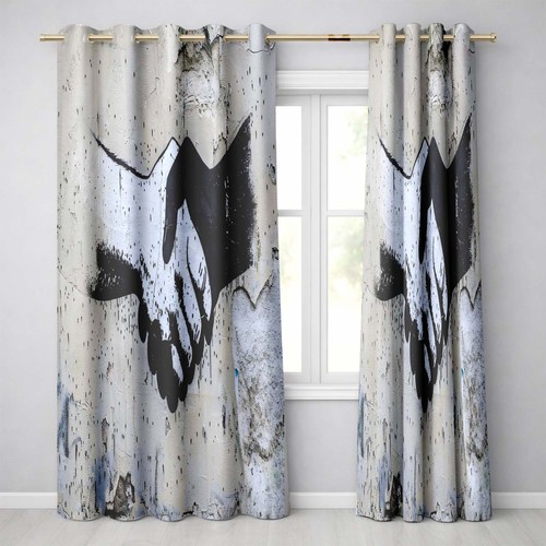 Blackout eyelet curtains black - blackout,