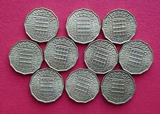 1966 Brass 3 pence x 10 - Uncirculated