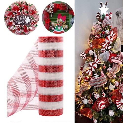 Red white candy cane - cane, mesh