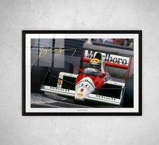 Ayrton senna signed print - ayrton,