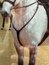 Jeffries Working Hunter Pony English Leather Breast Plate - Cob/Medium - Brown