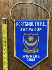 2008 PORTSMOUTH FC 'FA Cup Winners' Small PENNANT. 13cm x 9cm. MINT.