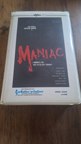 Maniac pre cert vhs - cert,
