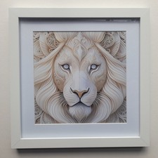Lion Head Framed and Mounted