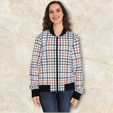 Tartan Plaid Bomber Jacket for