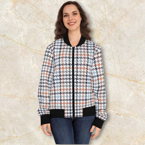 Tartan plaid bomber jacket - tartan, for