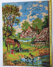 Vintage Tapestry Picture - Country Scene by Twilleys of Stamford